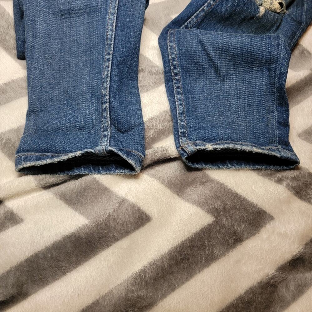 Topshop Moto Petite Lucas Jeans 24P Cropped Distressed Ripped Denim - Picture 9 of 12